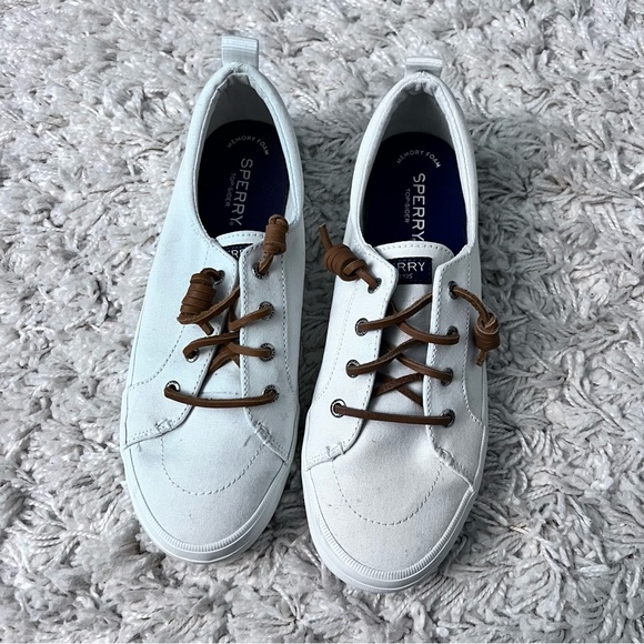 White Sperry Top Sider Boat Shoes - Picture 2 of 9